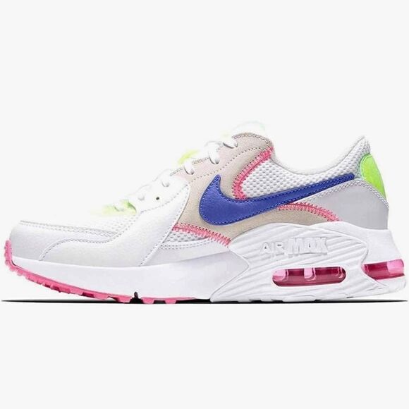 Nike Air Max Excee White Indigo Burst Pink Blast Running Athletic Sneakers - Picture 1 of 15